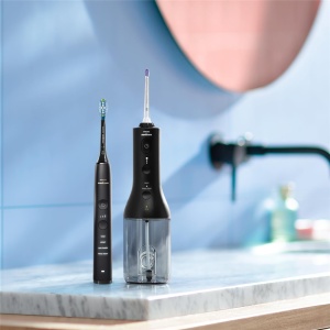 Perie electrica Philips Sonicare DiamondClean 9000 si Power Flosser 3000, negru - Img 6