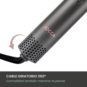 Perie multifunctionala Jocca 5-in-1 800-1000W cu 5 accesorii interschimbabile si 3 trepte de temperatura - Img 4