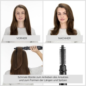 Perie rotativa BaByliss Dry, Straighten and Style, 1000W, Negru - Img 6