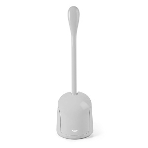 Perie WC OXO Good Grips Compacta cu Suport, Culoare Gri, Design Ergonomic