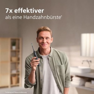 Periuta de dinti electrica Philips Sonicare 5300, periuta de dinti sonica cu 2 niveluri de intensitate, control al presiunii, EasyStart, Smartimer si BrushPacer, negru, model HX7101/01 [Tehnologie noua] - Img 2