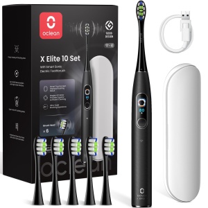 Periuta electrica Oclean X Elite 10, 5 moduri de curatare, negru