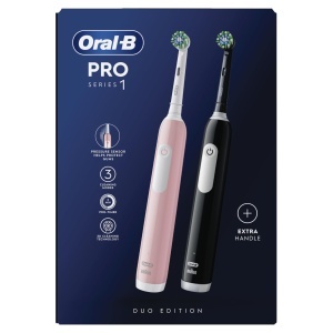 Periuta electrica Oral-B Pro 1, 3D curatare, 2 moduri de curatare, roz si negru
