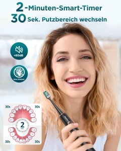 Periuta electrica pentru adulti si copii YTEATH PRO, 8 capete, 90 zile autonomie - Img 6