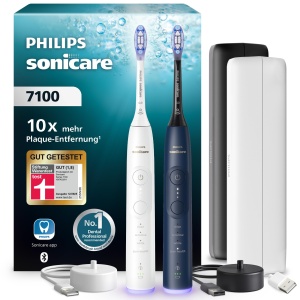 Periuta electrica Philips Sonicare 7100, 4 moduri de curatare, alb si albastru marin