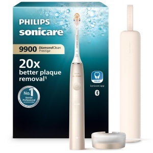Periuta electrica Philips Sonicare DiamondClean Prestige 9900 HX999211 Tehnologie SenseIQ Etui USB Champagne