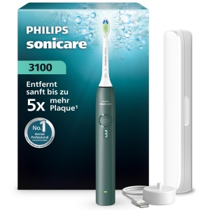 Periuta electrica Philips Sonicare Series 3100, verde inchis, cu senzor de presiune