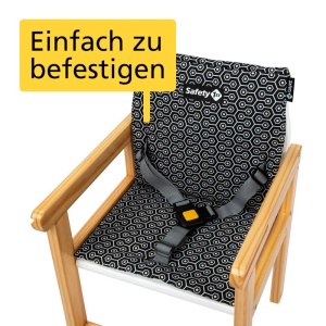 Perna de confort Safety 1st Cherry pentru scaunul de masa din lemn, geometrica, neagra - Img 3
