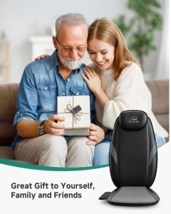 Perna de masaj Shiatsu Snailax, cu functie de incalzire si vibratie, ideala pentru spate si umeri - Img 9