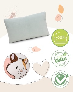 Perna de plus NICI Gluckskatze 43x25cm maro material reciclat ideala pentru decor si joaca - Img 3