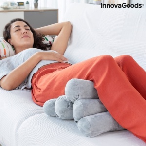 Perna ergonomica InnovaGoods, 5 module, pliabila, din bumbac si PP, culoare gri - Img 3