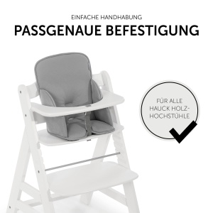 Perna reductoare scaun hauck Alpha Cosy Compatibila cu scaun inalt din lemn Alpha Beta si Arketa pentru bebelusi 6-36 luni perna scaun inalt cu spatar - Img 3