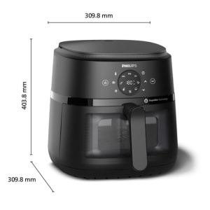 Philips Airfryer seria 2000 6.2 L - 13 metode de gatit, design compact cu fereastra de vizualizare, tehnologie RapidAir, cu 90% mai putina grasime, usor de curatat (NA230/00) - Img 3