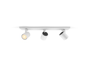 Philips Hue White Ambiance Runner 3 Spot white, incl. 3 lampi LED GU10, reglabil, lumina alba calda pana la rece, controlabila prin aplicatie, compatibila cu Alexa (Echo, Echo Dot)
