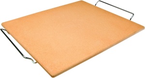 Piatra pentru pizza Ibili dreptunghiulara ceramica portocaliuargintiu 40x35x15 cm