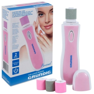 Pila electrica de unghii GRUNDIG cu 3 role de lustruire Pile si matrite