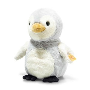 Pinguin de plus Steiff Lio 21 cm, gri deschis, jucarie de plus pentru copii