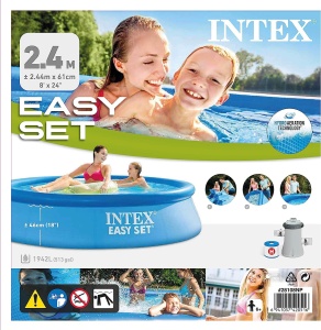 Piscina gonflabila Intex 8FT x 24IN, culoare albastra, material de calitate - Img 7