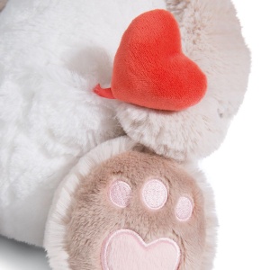Pisica de Plus NICI Love, 25 cm, bej, cu inima detasabila - Img 4
