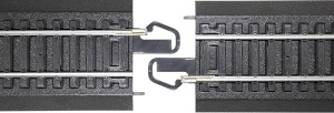Pista feroviara Bachmann 44481 Snap-Fit E-Z 9 Dreapta - 50 bucati, Otel, Negru - Img 2
