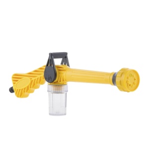 Pistol de apa InnovaGoods 8-in-1, cu rezervor de sapun, galben, ABS