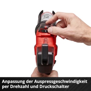 Pistol de calafat fara fir Einhell TE-SG 18/10 Li-Solo Power X-Change (18 V, pentru cartuse de 310 ml, pana la 2.000 N, viteza reglabila, fara baterie) - Img 7