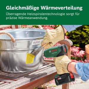 Pistol de caldura Bosch EasyHeat 18V-500, portabil, cu tehnologie avansata de incalzire - Img 5