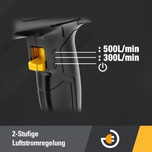 Pistol de caldura CAT DX87, 2000W, temperatura 50-600C, 5 duze incluse - Img 5