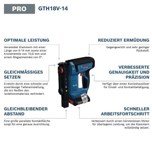 Pistol de capsat Bosch GTH 18V-14, 18V, motor fara perii, cu L-BOXX - Img 2