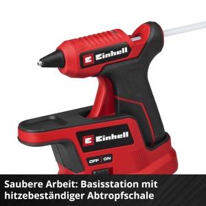 Pistol de lipit cu caldura Einhell TE-CG 187 Li-Solo, 180C, 3 clei - Img 8