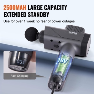 Pistol de masaj VEVOR BOOSTER M2-C 8 viteze 6 capete motor silentios - Img 4