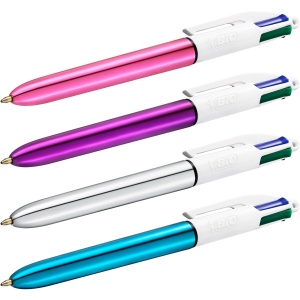 Pix BIC 4 Colour Shine, 4 culori, 2 bucati plus 1 gratuit, metalic - Img 6