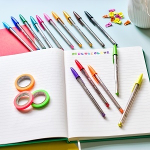 Pix BIC Cristal Multicolour, 20 culori, varf 1,6 mm, design clasic - Img 5
