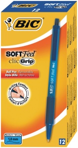 Pix BIC Soft Feel, 0,4 mm, albastru, cu grip din cauciuc - Img 5