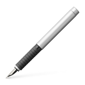 Pix cu cerneala Faber-Castell Essentio, metalic, argintiu, cu varf mediu