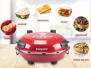 Pizzaofen BEPER P101CUD300 Electric 400degC 31cm Placa Detasabila - Img 9