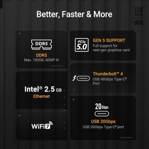 Placa de baza ASUS TUF Gaming Z890-PLUS WiFi, Intel LGA 1851, pentru PC-uri AI - Img 8