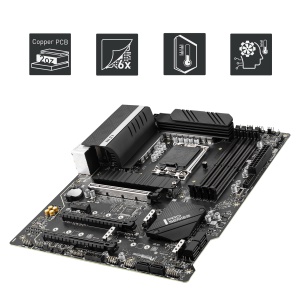 Placa de baza MSI PRO Z690-A WIFI ATX, accepta procesoare Intel de generatia a 12-a, LGA 1700, 14 Duet Rail 55A VRM, DDR5 Memory Boost 6400MHz/OC, 1 x PCIe 5.0 x16, 3 x M.2 Gen4 x4, 2.5G LAN, Wi-Fi 6E - Img 4