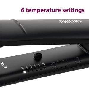 Placa de indreptat parul Philips BHS37800, cu tehnologie ThermoProtect, 6 setari de temperatura, placi ceramice cu keratina - Img 7