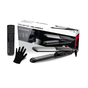 Placa de indreptat parul Rowenta x KARL LAGERFELD SF712LE0, Titanium, 150-230C, NegruRosu
