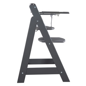 Placa de masa din lemn roba Essbrett pentru scaunul inalt Sit Up Flex, compatibila cu sistem de prindere, anthrazit - Img 3
