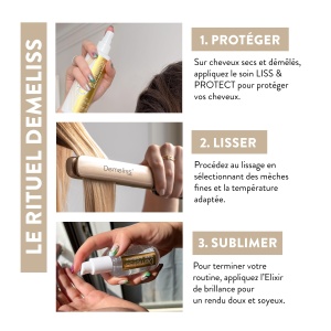 Placa de par 2-in-1 Demeliss Saint Algue Kera GOLD, Keratin, 150-230 C - Img 8