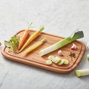 Placa de taiat din lemn de acacia Jamie Oliver, 37,4 x 25,1 cm, cu saftrille - Img 5