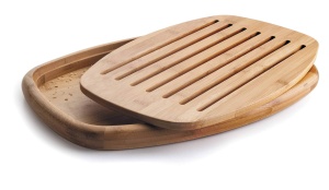 Placa de taiat ovala Lacor 60491 din bambus 40x27x3cm, culoare maro - Img 2