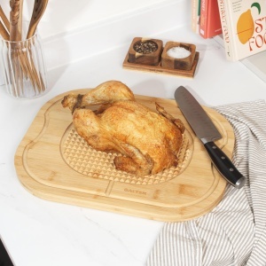 Placa de taiat Salter din bambus, 40 x 30 cm, cu suprafata texturata - Img 6