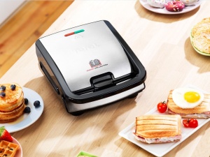 Placa pentru clatite Tefal Snack Collection XA8010, antiaderenta, neagra, cu suport - Img 2