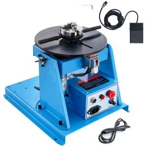 Placa rotativa de sudura VEVOR 20 W Pozitionator de sudura 1-12 rpm Manipulator 10 kg (orizontal)/5 kg (vertical) Masa rotativa Unghi de inclinare 0-90deg K01-63 Mandrina cu trei falci pentru taiere, slefuire, asamblare - Img 1