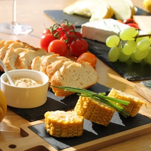 Placa servire Westmark Tapas Friends bambus si ardezie 23x9 cm maro deschisanthracit - Img 5