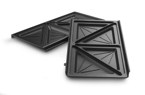 Placi sandwich DeLonghi DLSK154 set 2 piese antiaderente compatibile Multigrill SW12 negru