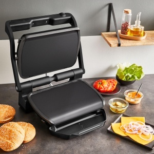 Placi Tefal Plancha XA728810 Compatibile OptiGrill Antiaderente Aluminiu Turnat Negru - Img 2